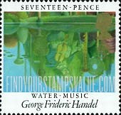 FindYourStampsValue: Great Britain (United Kingdom): British Composers - Water Music, by George Frideric Handel
