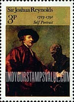 FindYourStampsValue: Great Britain (United Kingdom): Paintings - Sir Joshua Reynolds, Self-Portrait