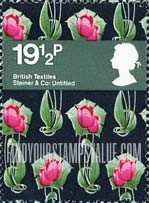FindYourStampsValue: Great Britain (United Kingdom): Textile Designs - Tulips, 1906