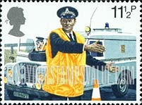 FindYourStampsValue: Great Britain (United Kingdom): 150th Anniversary of Metropolitan Police - Police Constable directing Traffic