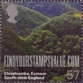FindYourStampsValue: Great Britain (United Kingdom): Southwestern England Scenery - Chiselcombe, Exmoor