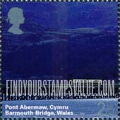 FindYourStampsValue: Great Britain (United Kingdom): Wales Scenery - Barmouth Bridge