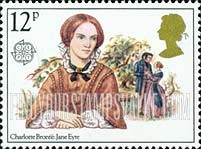 FindYourStampsValue: Great Britain (United Kingdom): Victorian Novelists and Scenes from their Novels - Charlotte Bronte, "Jane Eyre"