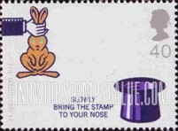 FindYourStampsValue: Great Britain (United Kingdom): Magic Tricks - Rabbit and Hat