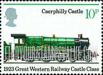 FindYourStampsValue: Great Britain (United Kingdom): Sesquicentennial of Public Railroads in Great Britain - Caerphilly Castle, 1923