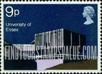 FindYourStampsValue: Great Britain (United Kingdom): Modern University Buildings - Hexagon Restaurant, University of Essex