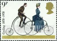 FindYourStampsValue: Great Britain (United Kingdom): British Bicycles - "Penny-Farthing", 19th Century
