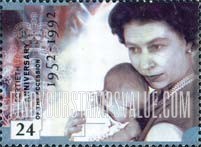 FindYourStampsValue: Great Britain (United Kingdom): Queen Elizabeth II's Accession to the Throne, 40th Anniversary - Holding Infant Prince Andrew