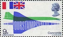 FindYourStampsValue: Great Britain (United Kingdom): First Flight of Concorde - Plan and Elevation Views