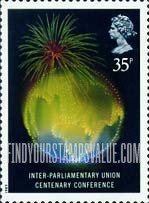 FindYourStampsValue: Great Britain (United Kingdom): Fireworks - Globe