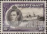 FindYourStampsValue: Gold Coast: Cristiansborg Castle and King George VI - Ten Shillings