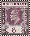 FindYourStampsValue: Gold Coast: King Edward VII - Six Pence