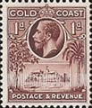 FindYourStampsValue: Gold Coast: Cristiansborg Castle and King George V - One Penny
