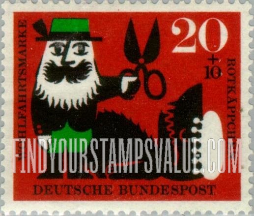FindYourStampsValue: SEMI-POSTAL - Little Red Riding Hood and the Wolf