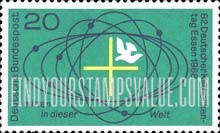 FindYourStampsValue: Cross and Dove in Center of Universe