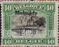 FindYourStampsValue: GERMAN OCCUPATION - Ypres: Belgian Stamps of 1915-20 Overprinted