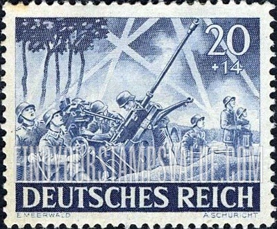 FindYourStampsValue: SEMI-POSTAL - Anti-aircraft units in action