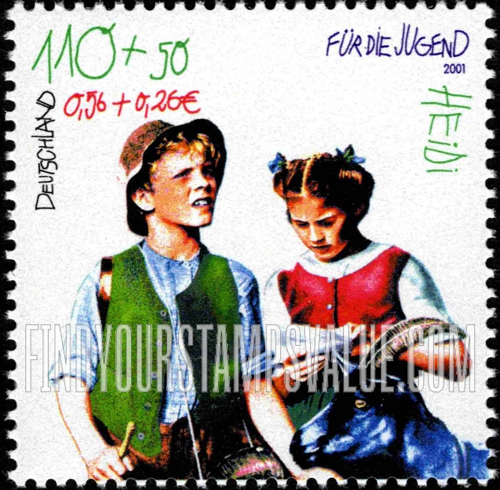 FindYourStampsValue: SEMI-POSTAL - Characters from Children’s Stories: Heidi