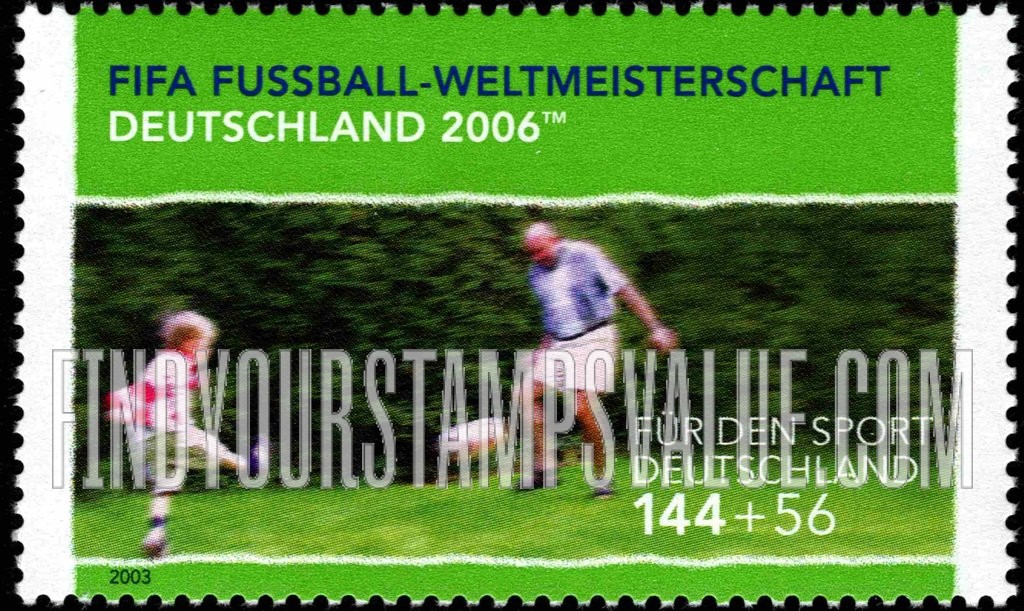 FindYourStampsValue: SEMI-POSTAL - 2006 World Cup Soccer Championships, Germany: Child and adult playing
