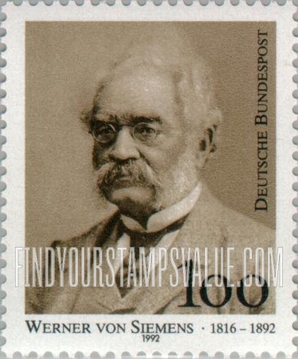 FindYourStampsValue: Werner von Siemens (1816-1892), electrical engineer