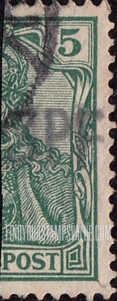 FindYourStampsValue: Germania: Half Handstamp Surcharged in Violet