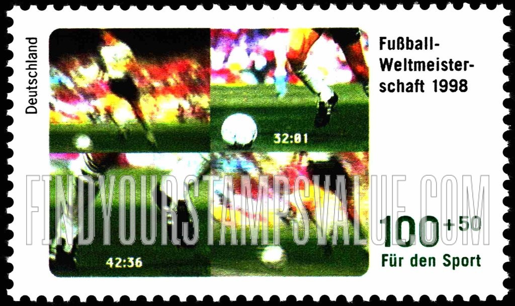 FindYourStampsValue: SEMI-POSTAL - Sports: World Cup Soccer Championships, France
