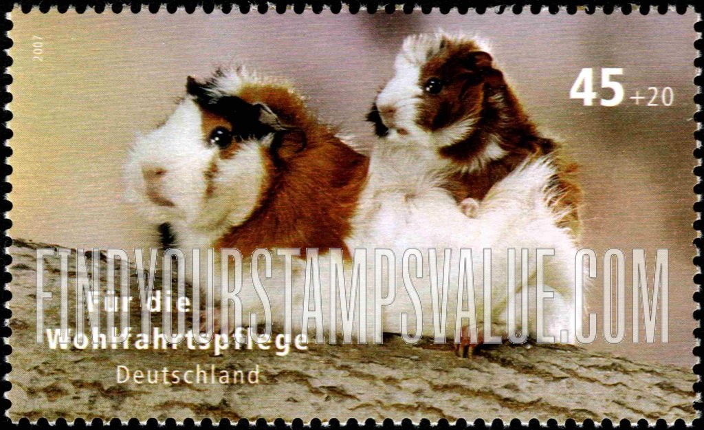 FindYourStampsValue: SEMI-POSTAL - Adult and Juvenile Animals: Guinea pigs