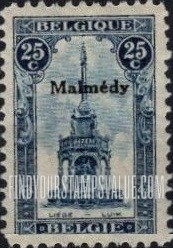 FindYourStampsValue: GERMAN OCCUPATION - Liège: Belgian Stamps of 1915-20 Overprinted