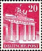 FindYourStampsValue: Germany: Occupied Germany, Historic Buildings - Brandenburg Gate, Berlin