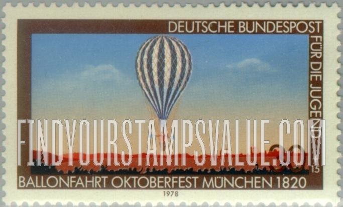 FindYourStampsValue: SEMI-POSTAL - Balloon Ascent, Oktoberfest, Munich, 1820