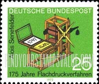 FindYourStampsValue: 175th Anniversary of the Invention of the Lithographic Printing Process by Alois Senefelder - Senefelder's Lithography Press