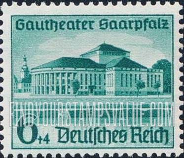 FindYourStampsValue: SEMI-POSTAL - Theater at Saarbrücken