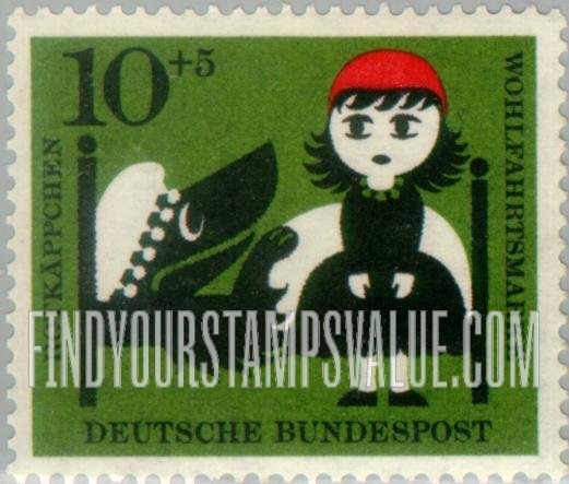 FindYourStampsValue: SEMI-POSTAL - Little Red Riding Hood and the Wolf