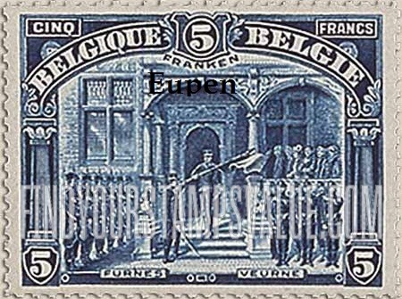 FindYourStampsValue: GERMAN OCCUPATION - Veurne: Belgian Stamps of 1915-20 Overprinted