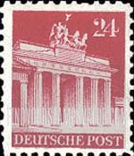 FindYourStampsValue: Germany: Occupied Germany, Historic Buildings - Brandenburg Gate, Berlin