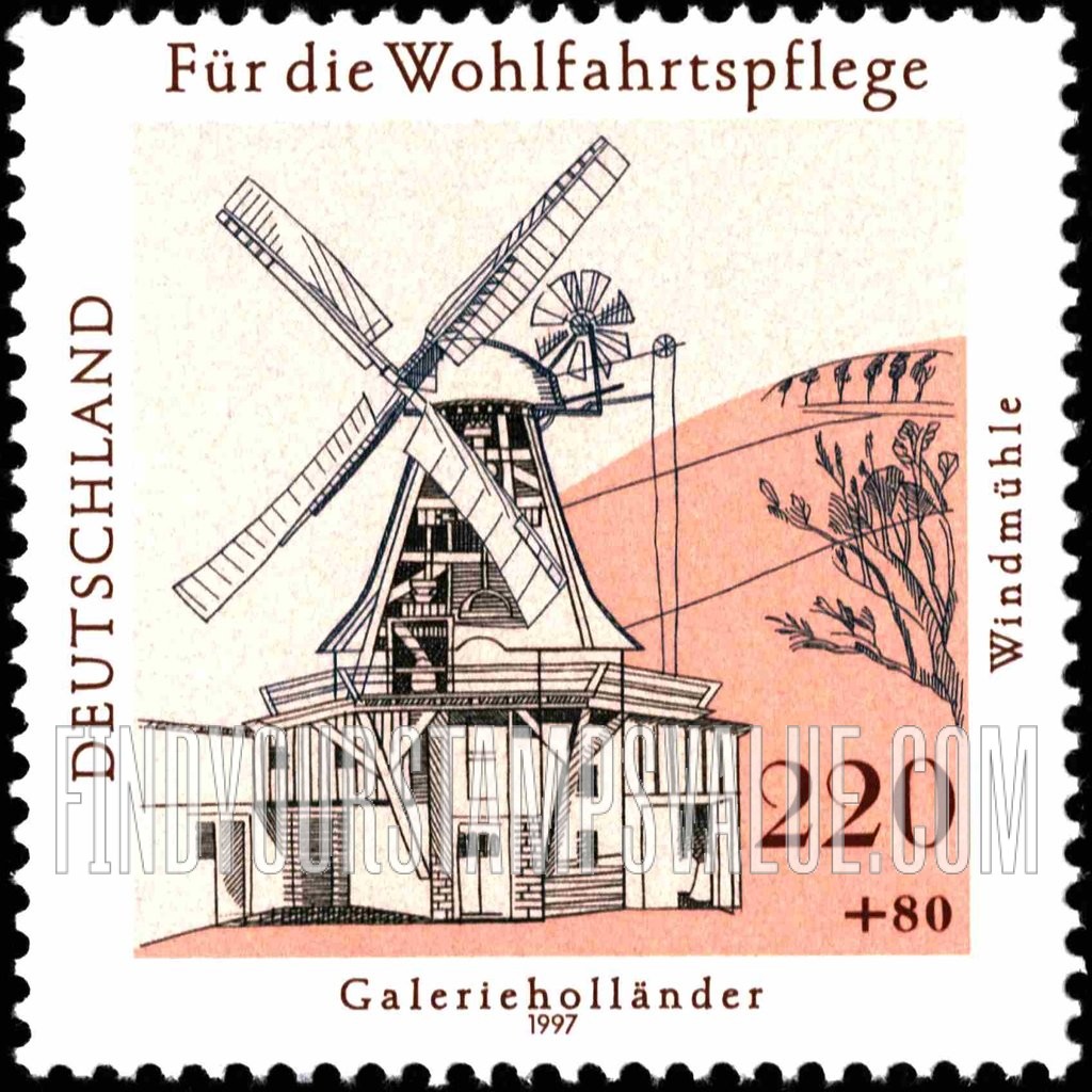 FindYourStampsValue: SEMI-POSTAL - Mills: Dutch windmill