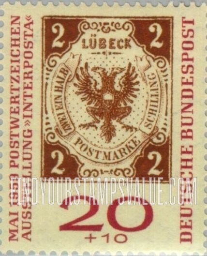 FindYourStampsValue: SEMI-POSTAL - Stamp of Lübeck, 1859