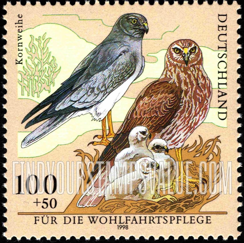 FindYourStampsValue: SEMI-POSTAL - Welfare Stamps: Hen-harrier