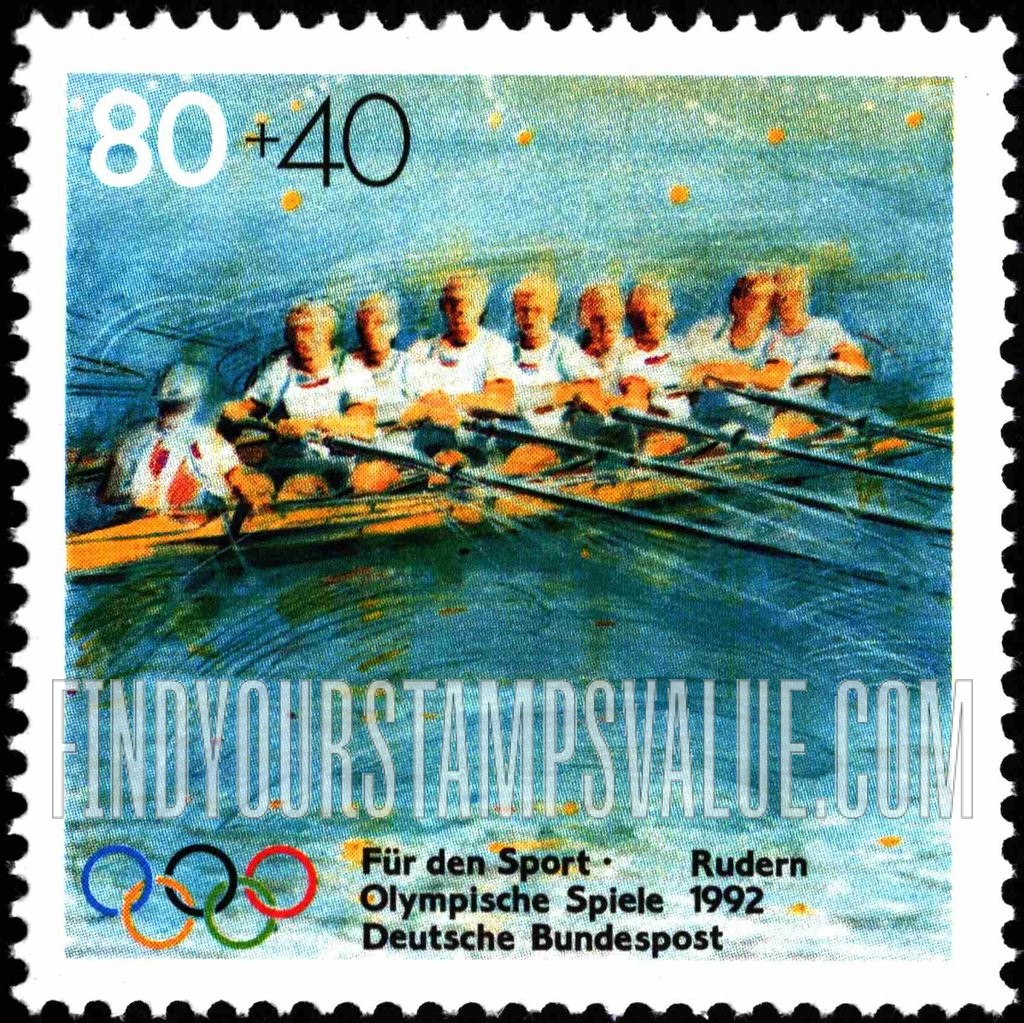 FindYourStampsValue: SEMI-POSTAL - Olympic Sports: Rowing coxed eights