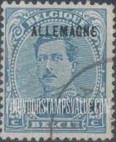FindYourStampsValue: GERMAN OCCUPATION - King Albert I: Belgian Stamps of 1915-20 Overprinted