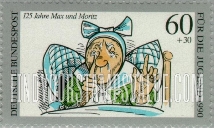 FindYourStampsValue: SEMI-POSTAL - Max and Moritz, by Wilhelm Busch, 125th Anniversary: Widow Bolte