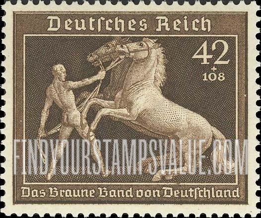 FindYourStampsValue: SEMI-POSTAL - Man Holding Rearing Horse