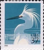 FindYourStampsValue: Snowy Egret, Self-Adhesive Booklet stamp
