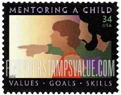 FindYourStampsValue: MENTORING A CHILD - Child and Adult, Self-Adhesive stamp