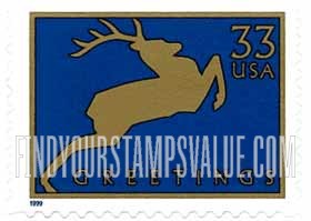 FindYourStampsValue: CHRISTMAS - Deer, Self-Adhesive Booklet stamp