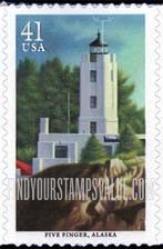 FindYourStampsValue: PACIFIC COAST LIGHTHOUSES - Five Finger, Alaska, Self-adhesive stamp
