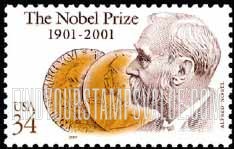 FindYourStampsValue: NOBEL PRIZE CENTENARY - Alfred Nobel and Obverse of Medals