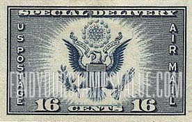 FindYourStampsValue: Air Post Special Delivery: Great Seal of United States, Special Printing