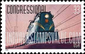 FindYourStampsValue: FAMOUS TRAINS - Congressional