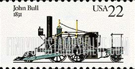 FindYourStampsValue: LOCOMOTIVES - John Bull